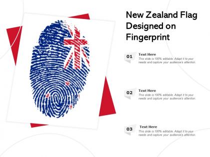 New zealand flag designed on fingerprint