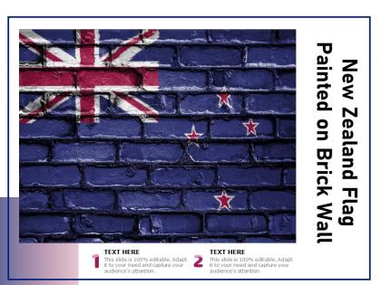 New zealand flag painted on brick wall