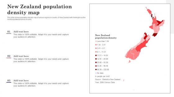 New Zealand Population Density Map