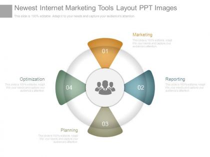 Newest internet marketing tools layout ppt images