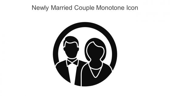 Newly Married Couple Monotone Icon In Powerpoint Pptx Png And Editable Eps Format