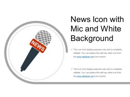 News icon with mic and white background