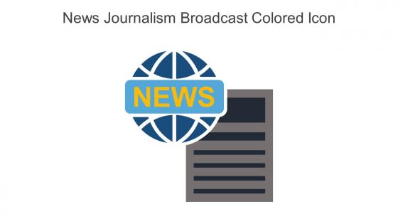 News Journalism Broadcast Colored Icon In Powerpoint Pptx Png And Editable Eps Format