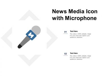 News media icon with microphone