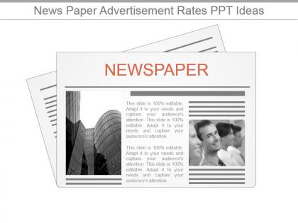News paper advertisement rates ppt ideas