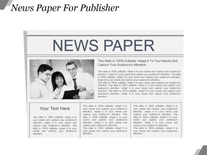 News paper for publisher powerpoint slide design templates
