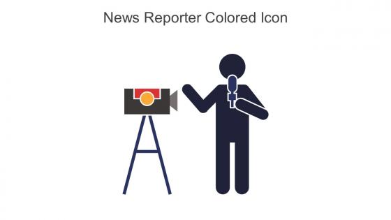 News Reporter Colored Icon In Powerpoint Pptx Png And Editable Eps Format