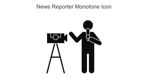 News Reporter Monotone Icon In Powerpoint Pptx Png And Editable Eps Format