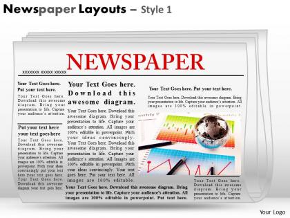 Newspaper layouts style 1 ppt 10