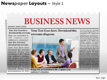 Newspaper layouts style 1 ppt 1