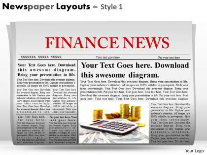 Newspaper layouts style 1 ppt 5