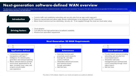 Next Generation Software Defined Wan Overview Software Defined Wide Area Network