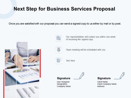 Next step for business services proposal ppt powerpoint presentation portfolio