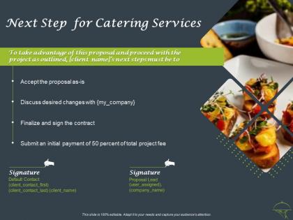 Next step for catering services ppt powerpoint presentation file example introduction