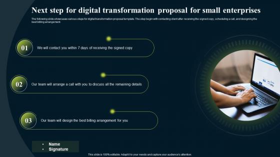 Next Step For Digital Transformation Proposal For Small Enterprises Ppt Information
