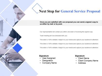 Next step for general service proposal ppt powerpoint presentation infographic template graphics