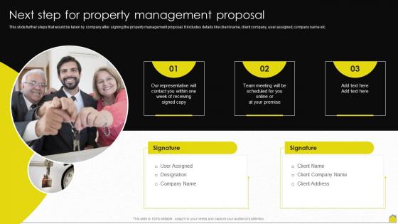 Next Step For Property Management Proposal Ppt Powerpoint Presentation Gallery Themes
