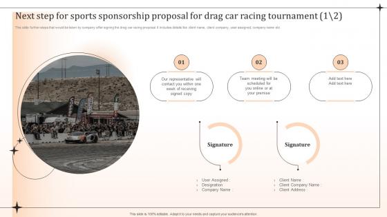 Next Step For Sports Sponsorship Proposal For Drag Car Racing Tournament Ppt Portrait