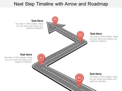 Next step timeline with arrow and roadmap