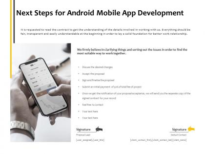 Next steps for android mobile app development technology ppt powerpoint presentation gallery show