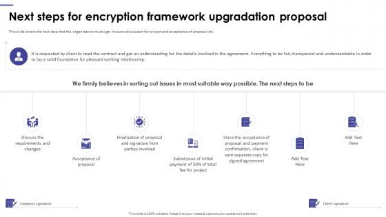Next Steps For Encryption Framework Upgradation Proposal