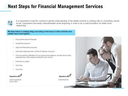 Next steps for financial management services ppt powerpoint presentation summary templates