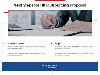 Next steps for hr outsourcing proposal ppt powerpoint presentation summary