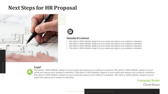 Next steps for hr proposal ppt visual aids styles