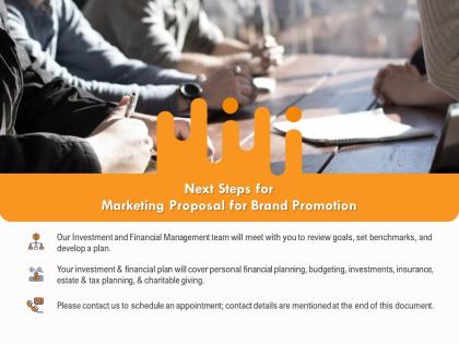Next steps for marketing proposal for brand promotion ppt powerpoint presentation styles graphic tips