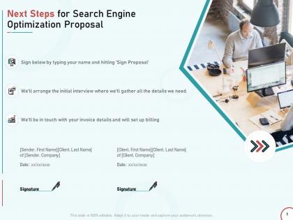 Next steps for search engine optimization proposal ppt powerpoint presentation graphics