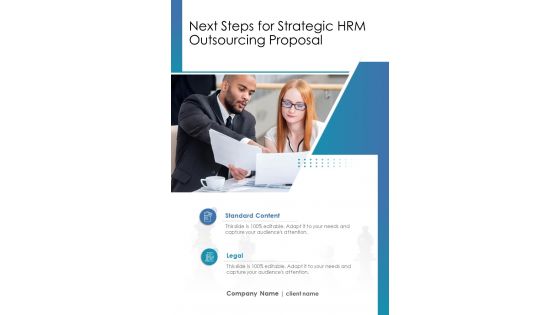 Next Steps For Strategic HRM Outsourcing Proposal One Pager Sample Example Document