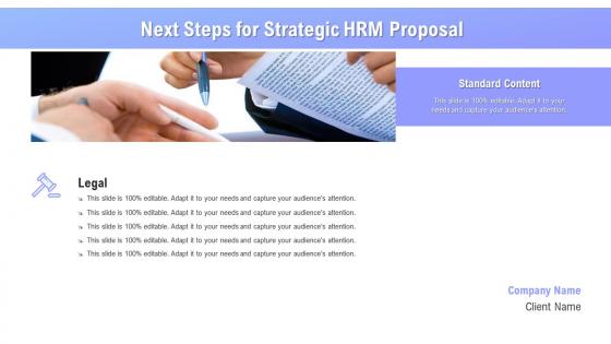 Next steps for strategic hrm proposal ppt powerpoint presentation inspiration