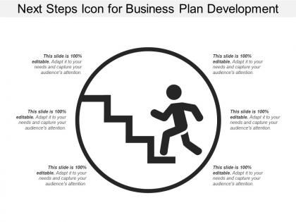 Next steps icon for business plan development