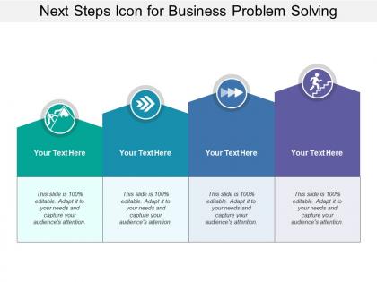 Next steps icon for business problem solving