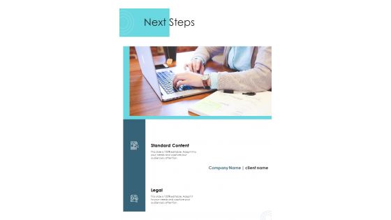 Next Steps Proposal For Human Resource Outsourcing One Pager Sample Example Document