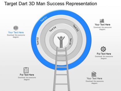 Nf target dart 3d man success representation powerpoint template