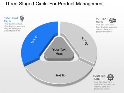 Nf three staged circle for product management powerpoint temptate