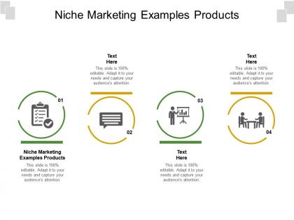 Niche marketing examples products ppt powerpoint presentation inspiration slide cpb