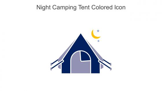 Night Camping Tent Colored Icon In Powerpoint Pptx Png And Editable Eps Format