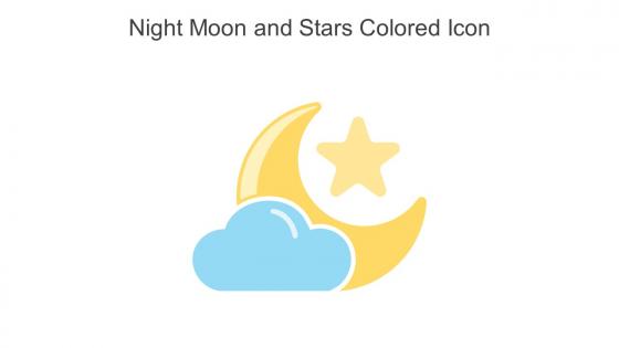 Night Moon And Stars Colored Icon In Powerpoint Pptx Png And Editable Eps Format