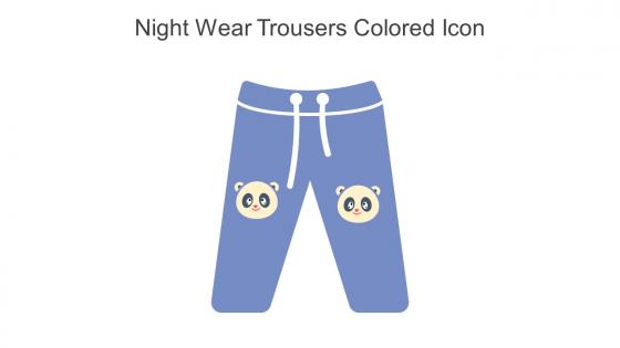 Night Wear Trousers Colored Icon In Powerpoint Pptx Png And Editable Eps Format