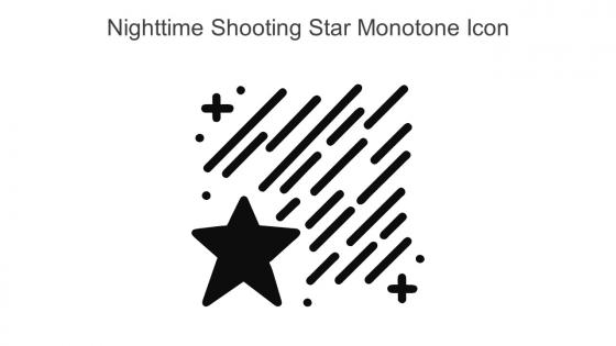 Nighttime Shooting Star Monotone Icon In Powerpoint Pptx Png And Editable Eps Format