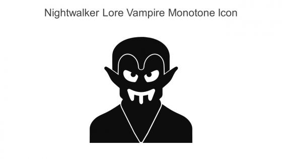 Nightwalker Lore Vampire Monotone Icon In Powerpoint Pptx Png And Editable Eps Format