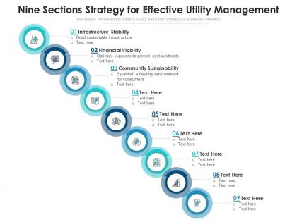 Nine sections strategy for effective utility management