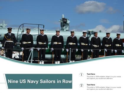 Nine us navy sailors in row