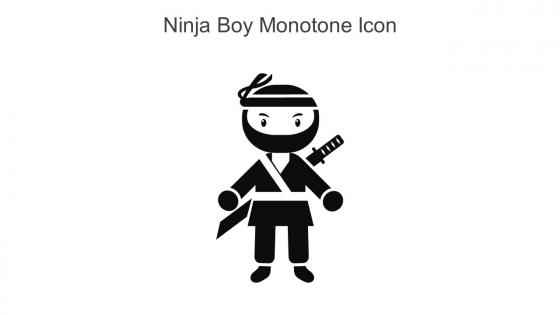 Ninja Boy Monotone Icon In Powerpoint Pptx Png And Editable Eps Format