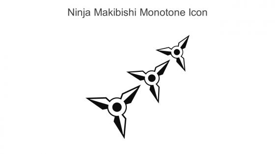 Ninja Makibishi Monotone Icon In Powerpoint Pptx Png And Editable Eps Format