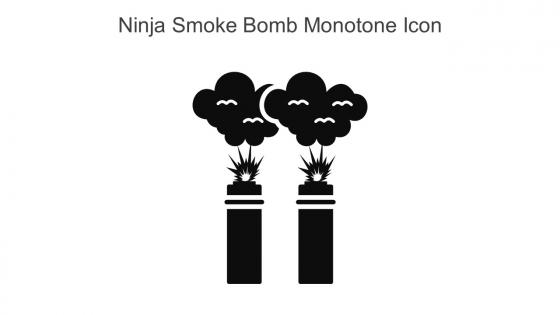 Ninja Smoke Bomb Monotone Icon In Powerpoint Pptx Png And Editable Eps Format