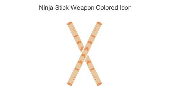 Ninja Stick Weapon Colored Icon In Powerpoint Pptx Png And Editable Eps Format