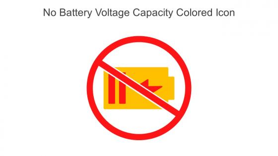 No Battery Voltage Capacity Colored Icon In Powerpoint Pptx Png And Editable Eps Format